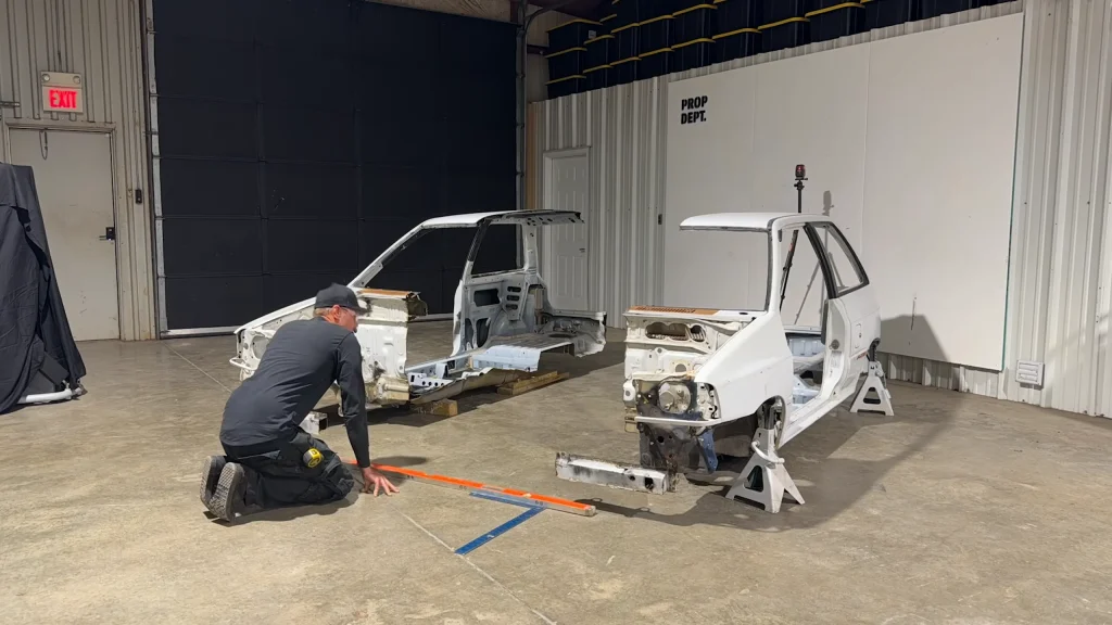 Nashville man who made world's thinnest road-legal car has now turned a tiny Ford Festiva into a bizarre 10-foot-wide highway monster