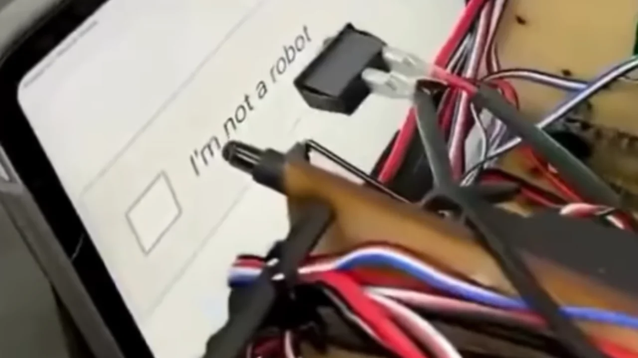 Video captures moment an actual robot manages to pass 'I'm not a robot' human verification test