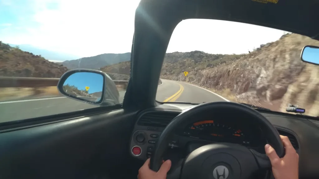 Californian YouTuber stumbles on epic secret road in the middle of Death Valley with Honda S2000 sports car