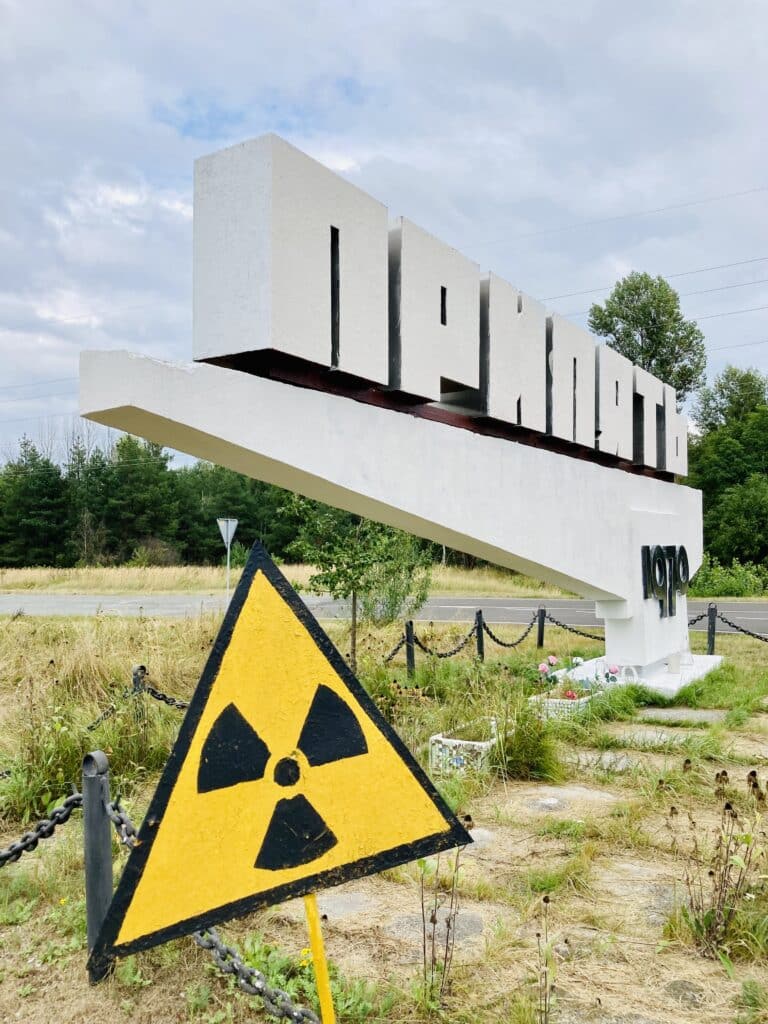 Pripyat town sign