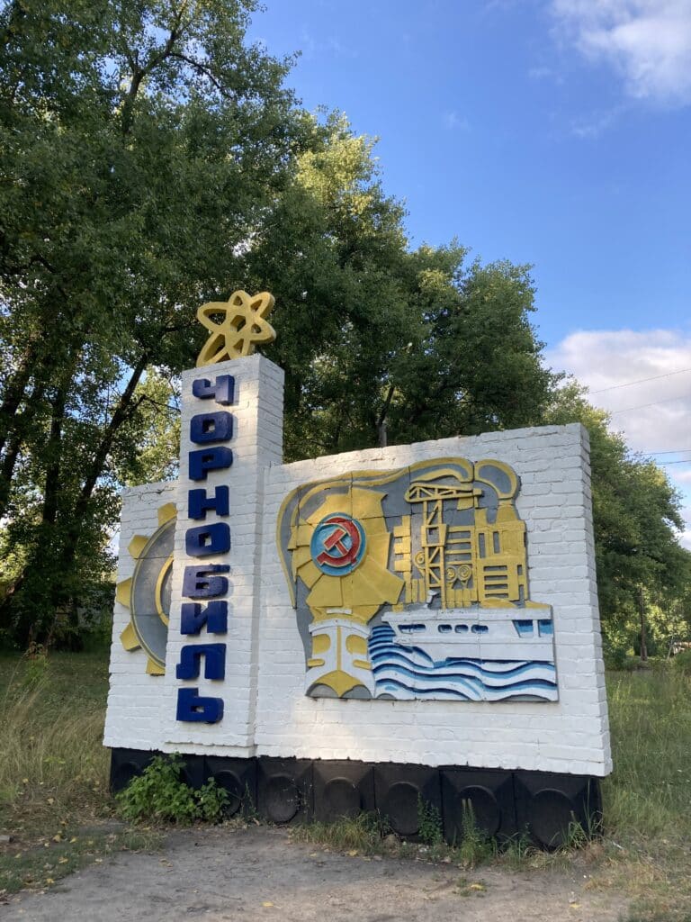 Chernobyl town sign