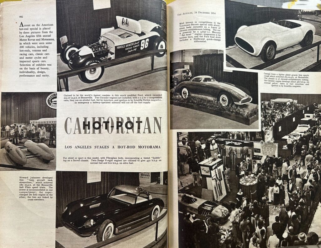 Car magazine from 1954 shows how advanced the US motoring scene was
