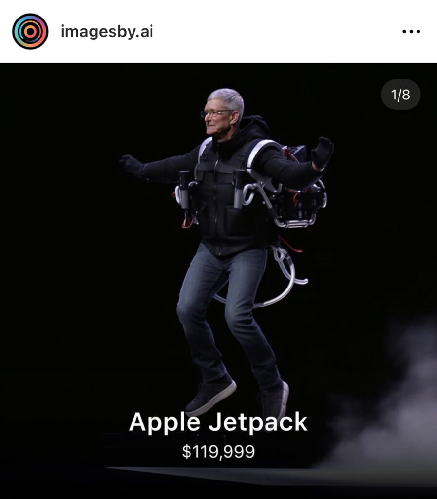 Apple Car, Jet Pack designed by AI