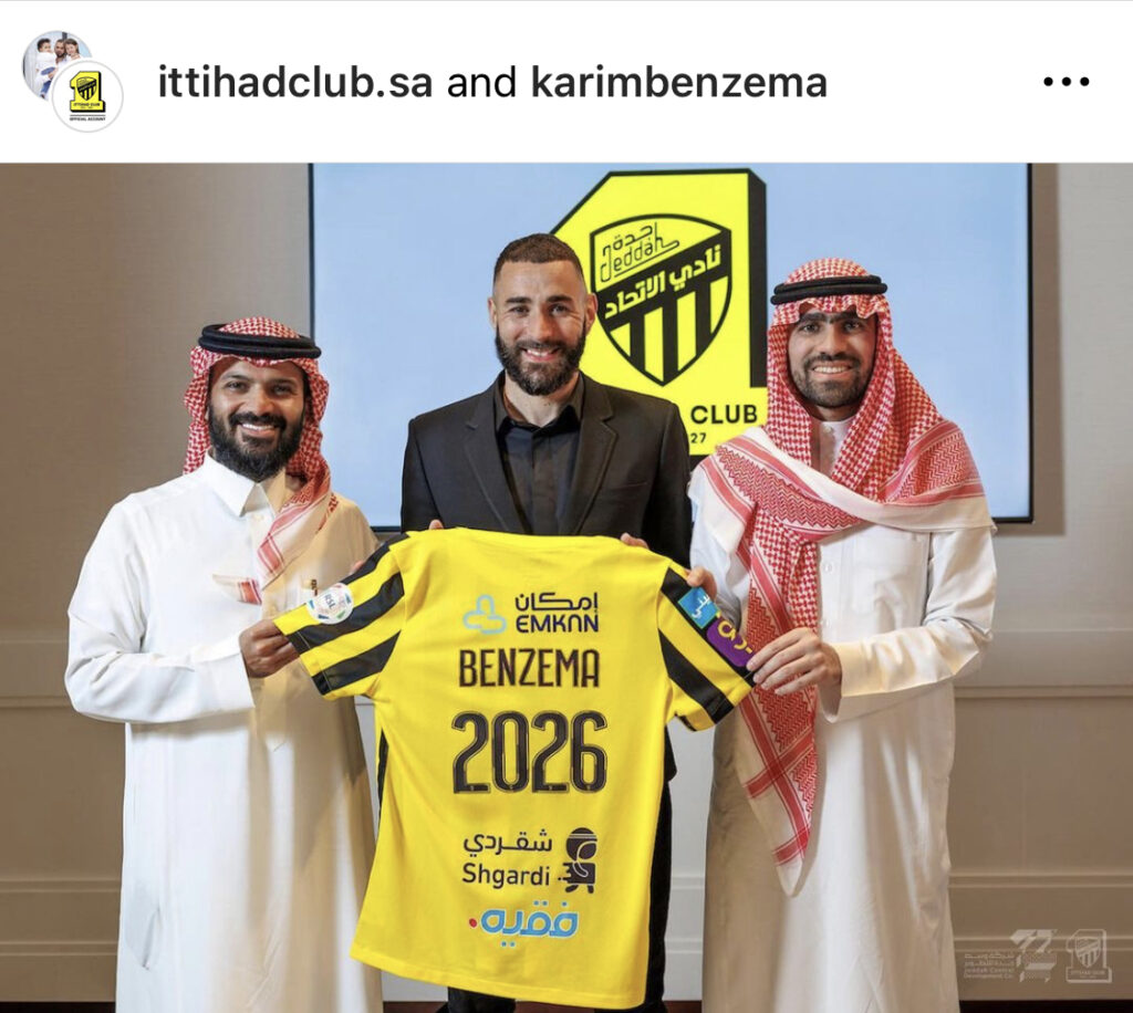 Benzema joins Al-Ittihad