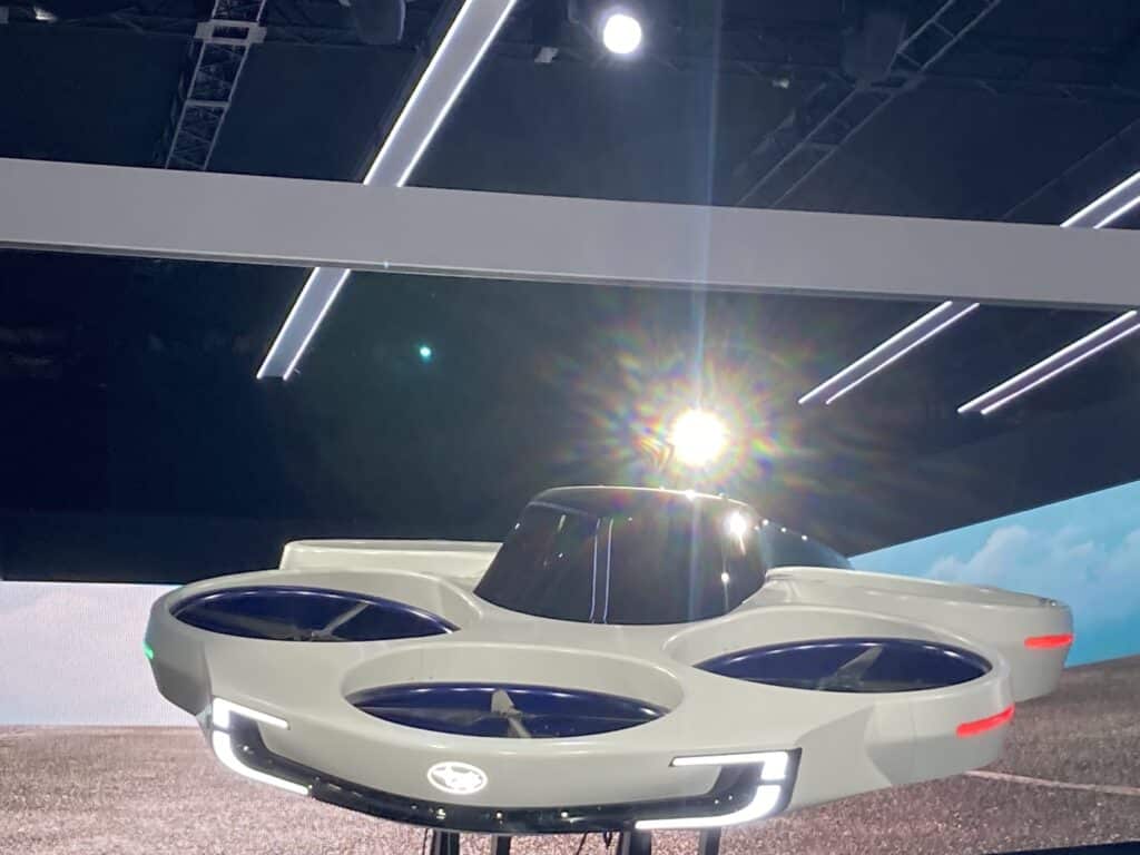 The flying car concept was unveiled at the Japan Mobility Show
