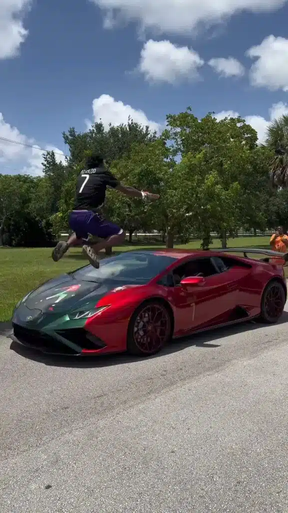 IShowSpeed-jumps-above-his-Cristiano-Ronaldo-themed-Lamborghini-Huracan