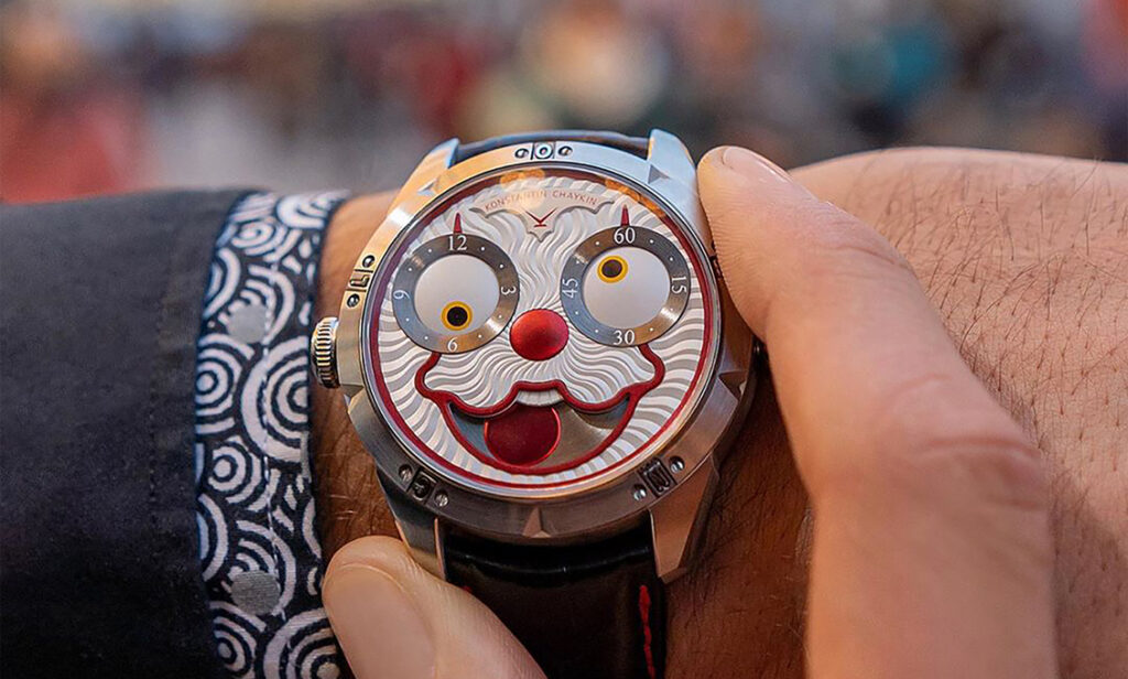 IT Clown watch on the wrist