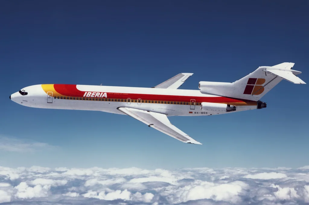 Olympic horses fly on a special modified Boeing 727 called 'Air Horse One'