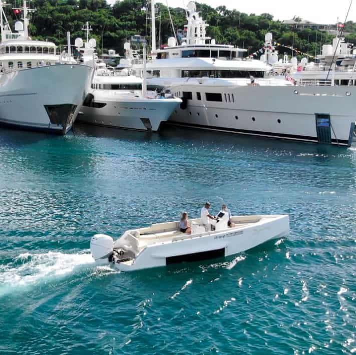 Iguana yachts amphibious boat sailing the seas