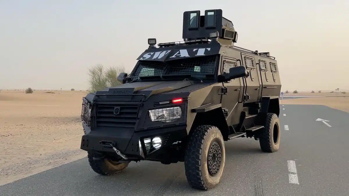 The Inkas TitanDS armored SWAT vehicle