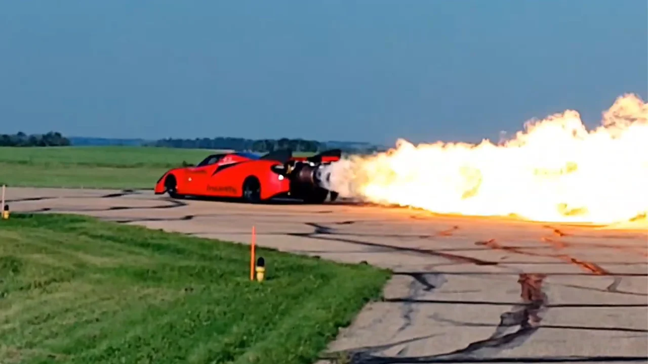 Canada man spent 17 years building absolutely wild homemade Ferrari with 18,000HP and it looks as mad as it sounds when it gets going
