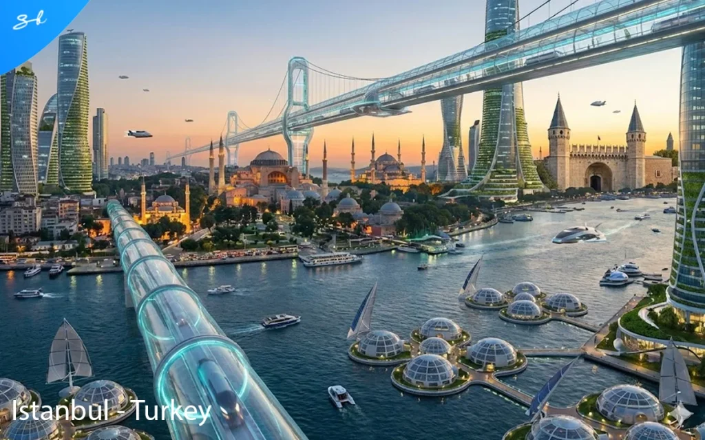 We asked AI to predict what the 20 most populated cities will look like in the year 5000, and this is the technological paradise it created