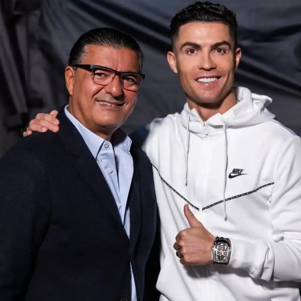 Cristiano Ronaldo pictured with Jacob & Co. founder Jacob Arabo.