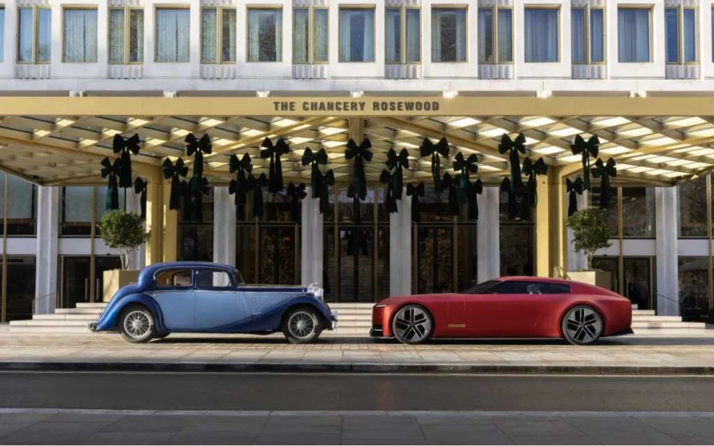 The Jaguar Type 00 concept was spotted in London in red and the brand meant it to happen this way