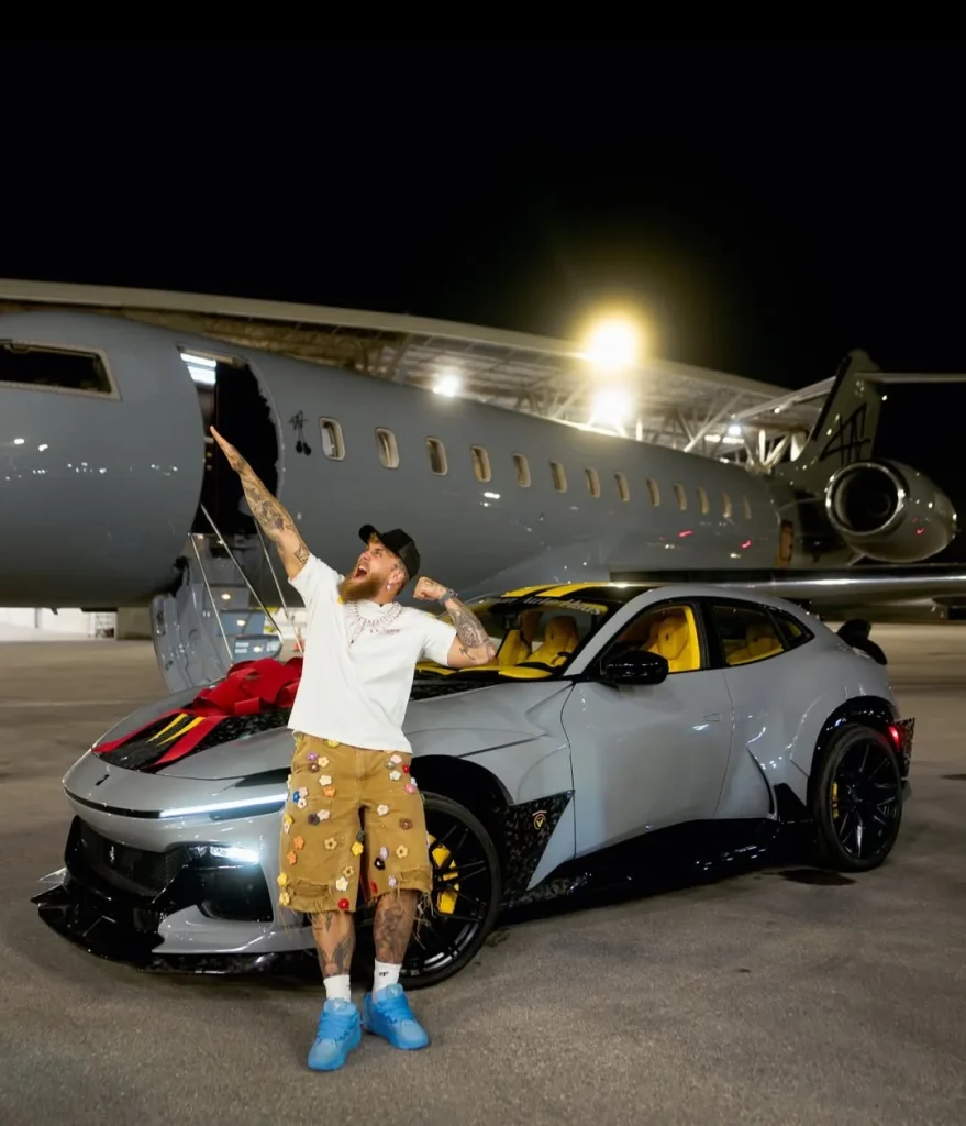 Jake Paul treated himself to a wild one-off Ferrari as a ‘pre-fight gift’ before Anthony Joshua bout