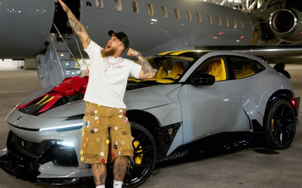 Jake Paul treated himself to a wild one-off Ferrari as a ‘pre-fight gift’ before Anthony Joshua bout