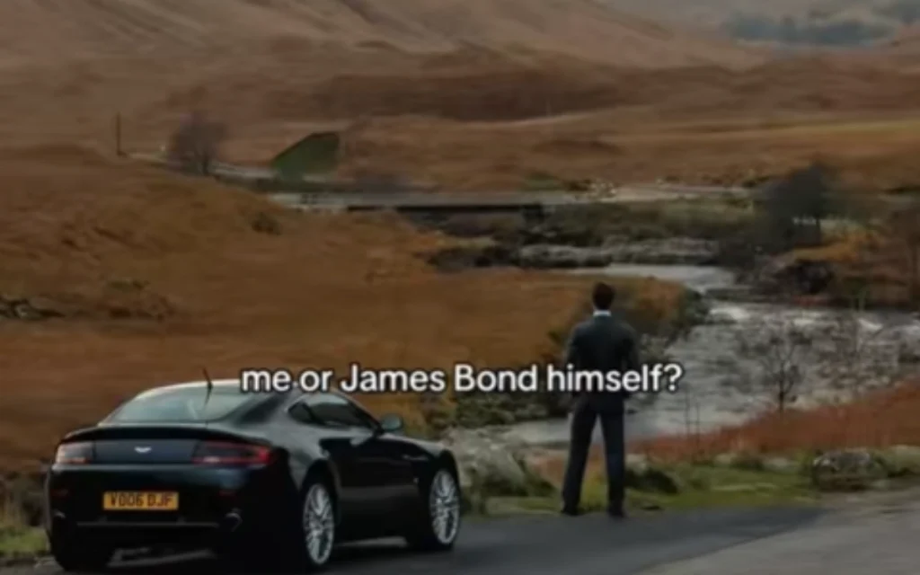 This Brit decided to rent an Aston Martin Vantage, and drive it to the Scottish Highlands for his James Bond Skyfall photoshoot