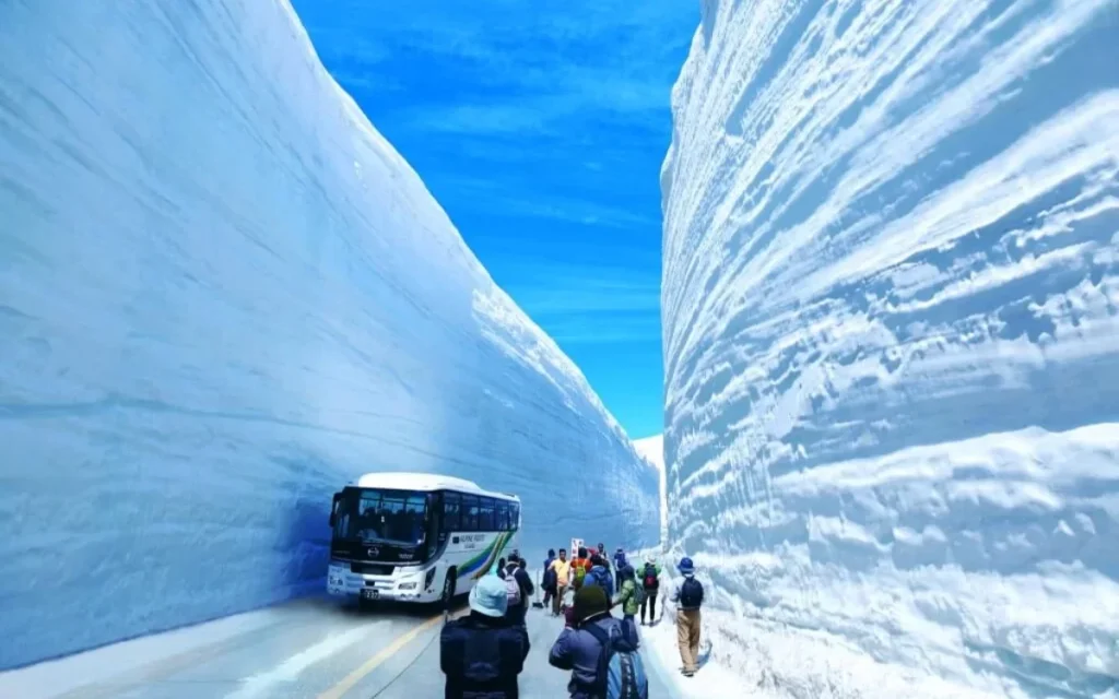 This Japanese road suffers 65 feet of snowfall every year - and it can only be cleared because of extreme machines