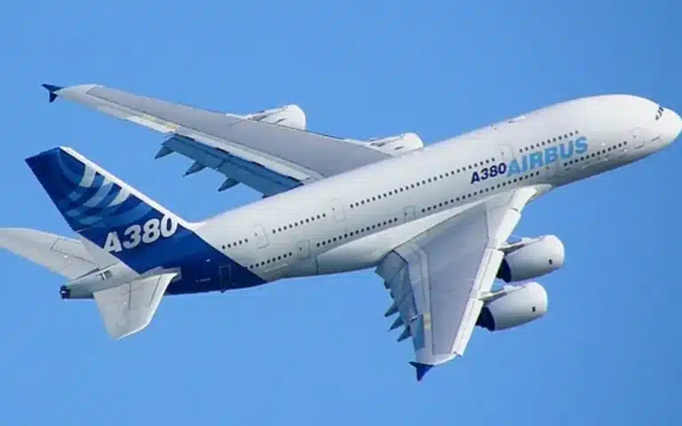 Airbus A380 flying