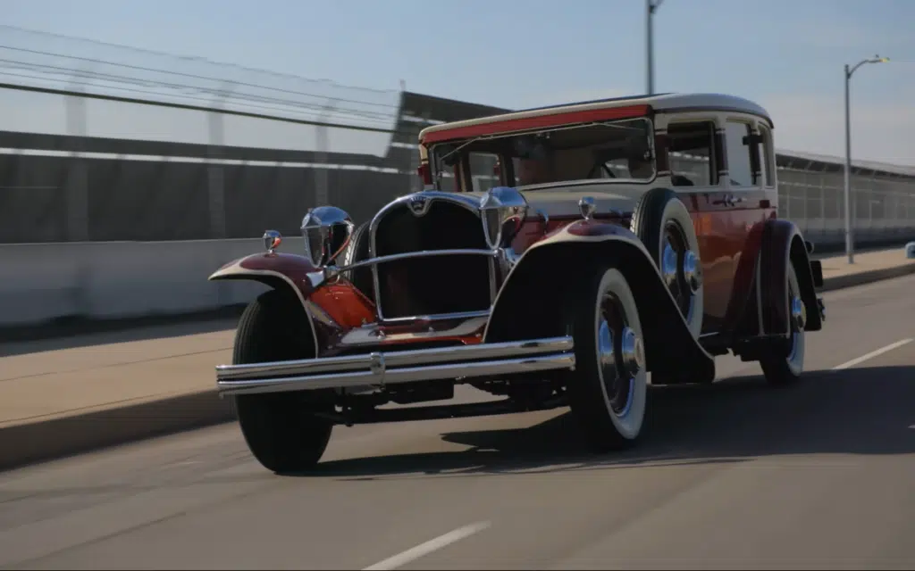 Jay Leno driving the 1929 Ruxton front-wheel drive car