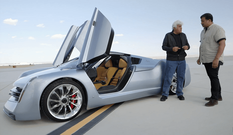 Jay Leno with his EcoJet concept