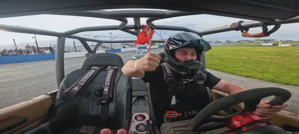 Brother surprised with news he was to compete against pro drift drivers in western USA with 1,000hp Jeep