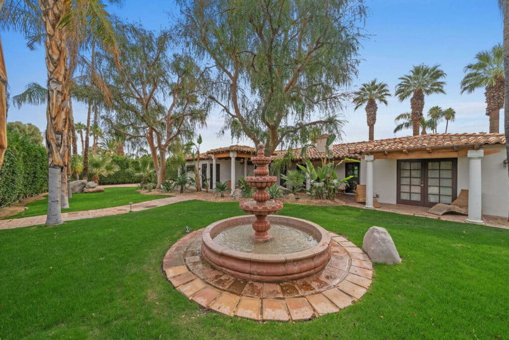 Jenson Button's California home in Palm Springs - entrance and yard