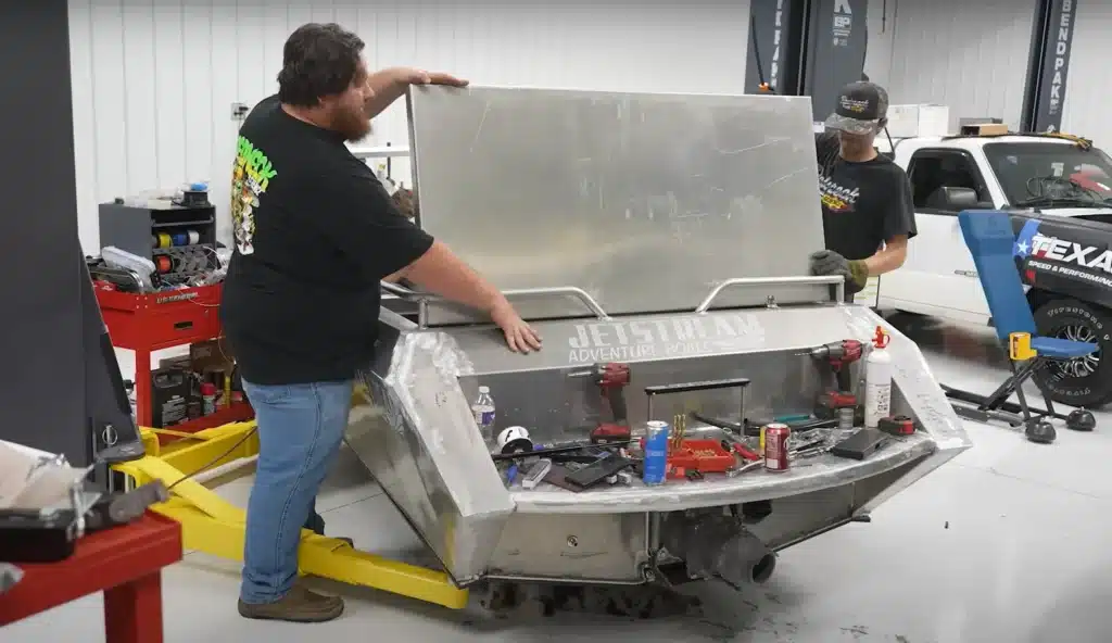Kansas YouTuber built a badass supercharged jet boat from scrap metal and it rips
