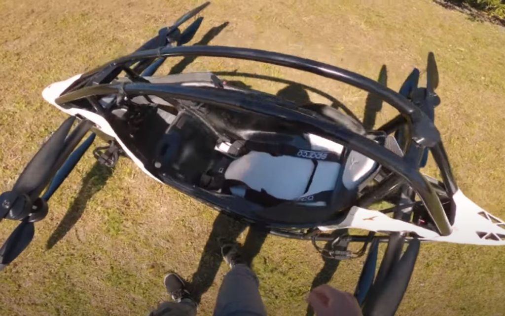 A top down view of the Jetson ONE octocopter.