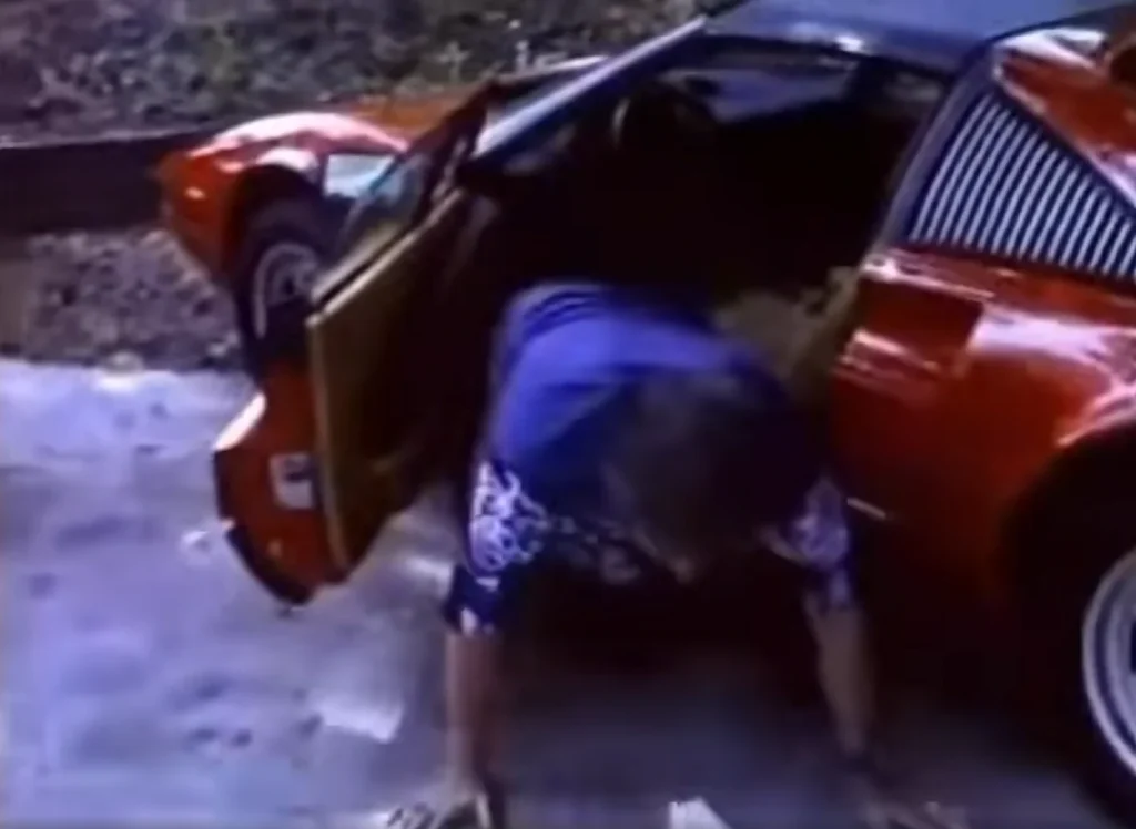 Johnny Cash had a very unorthodox way of getting into his Ferrari 308