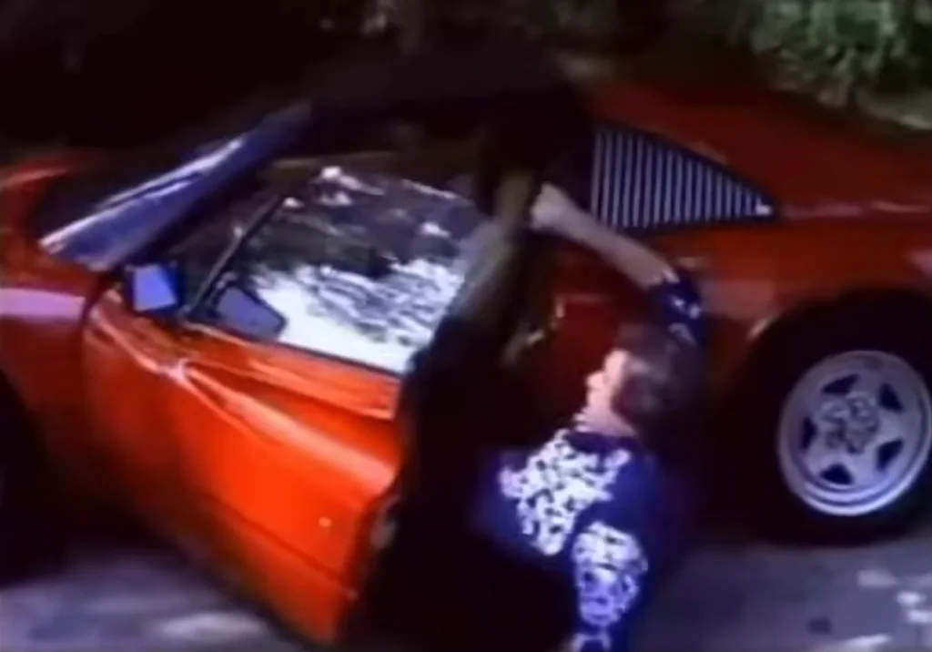Johnny Cash had a very unorthodox way of getting into his Ferrari 308