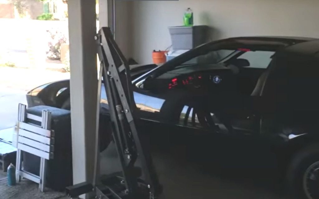 The RC KITT car in a garage.