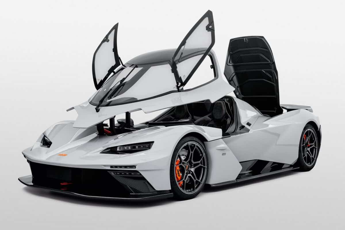 KTM X-Bow GT-XR with its canopy raised