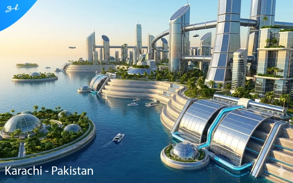 We asked AI to predict what the 20 most populated cities will look like in the year 5000, and this is the technological paradise it created