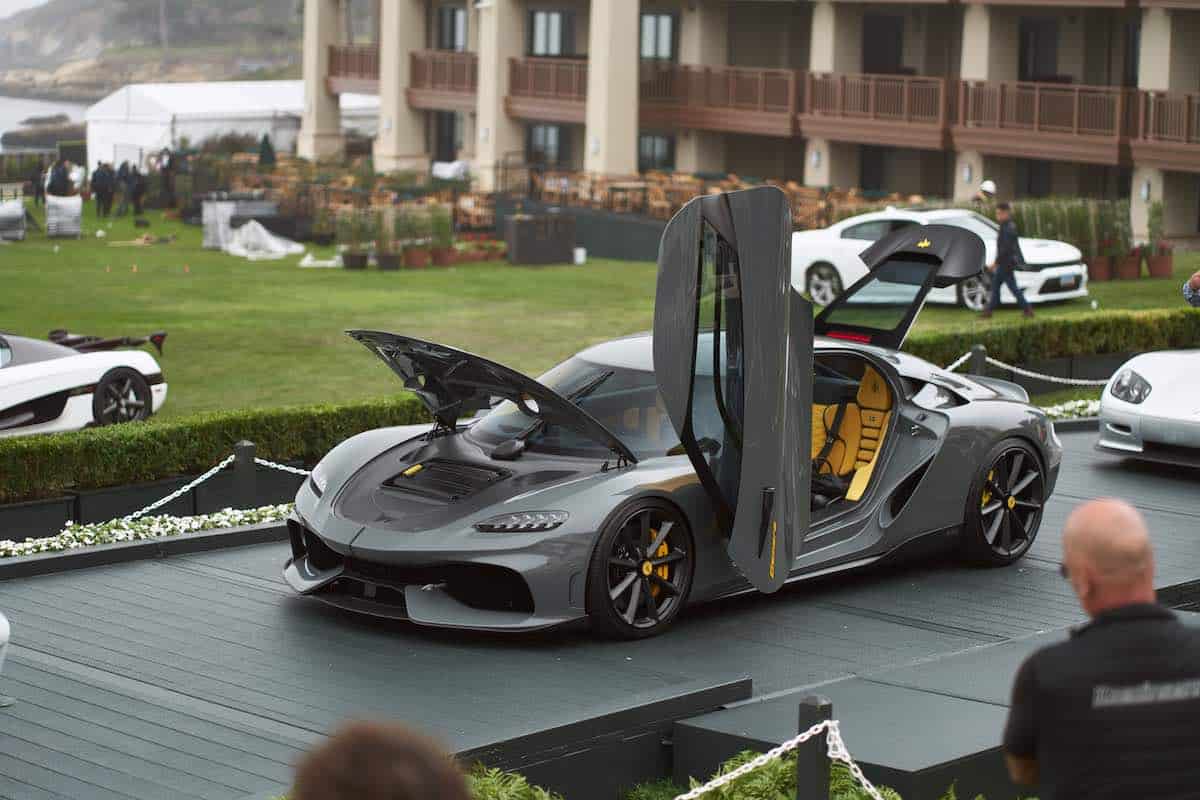 Koenigsegg Gemera on display at the Pebble Beach Concours d'Elegance
