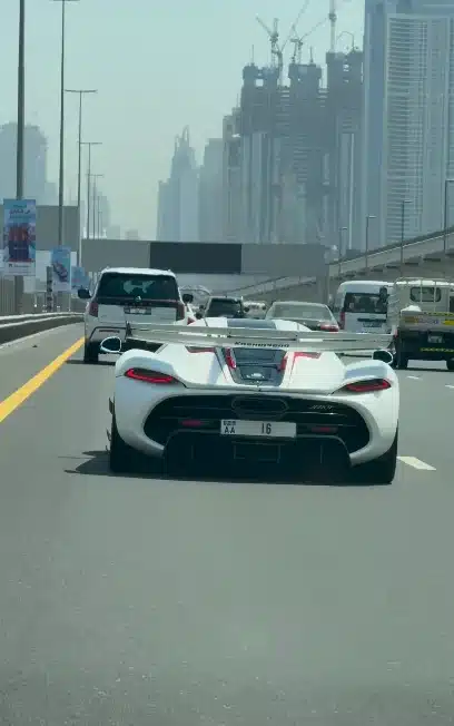 Koenigsegg Jesko spotted driving in Dubai with a license plate probably worth more than the car