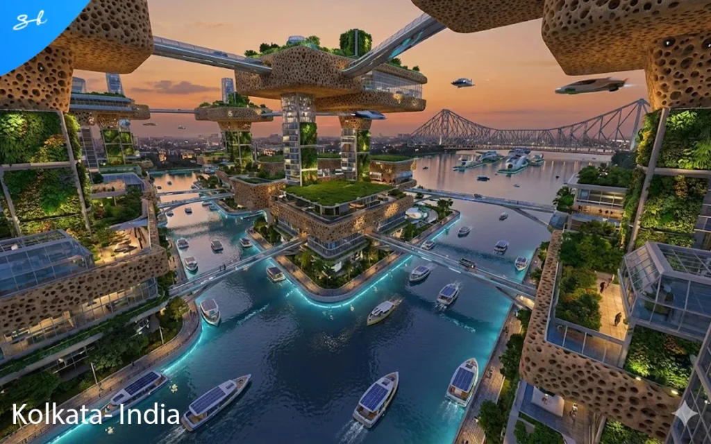 We asked AI to predict what the 20 most populated cities will look like in the year 5000, and this is the technological paradise it created