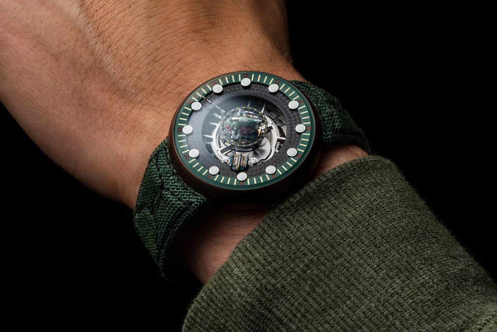The Kross Studio timepiece worn on the wrist.