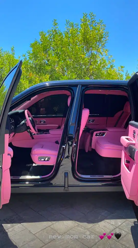 She nicknamed her pink Rolls-Royce Wraith a "mom car"