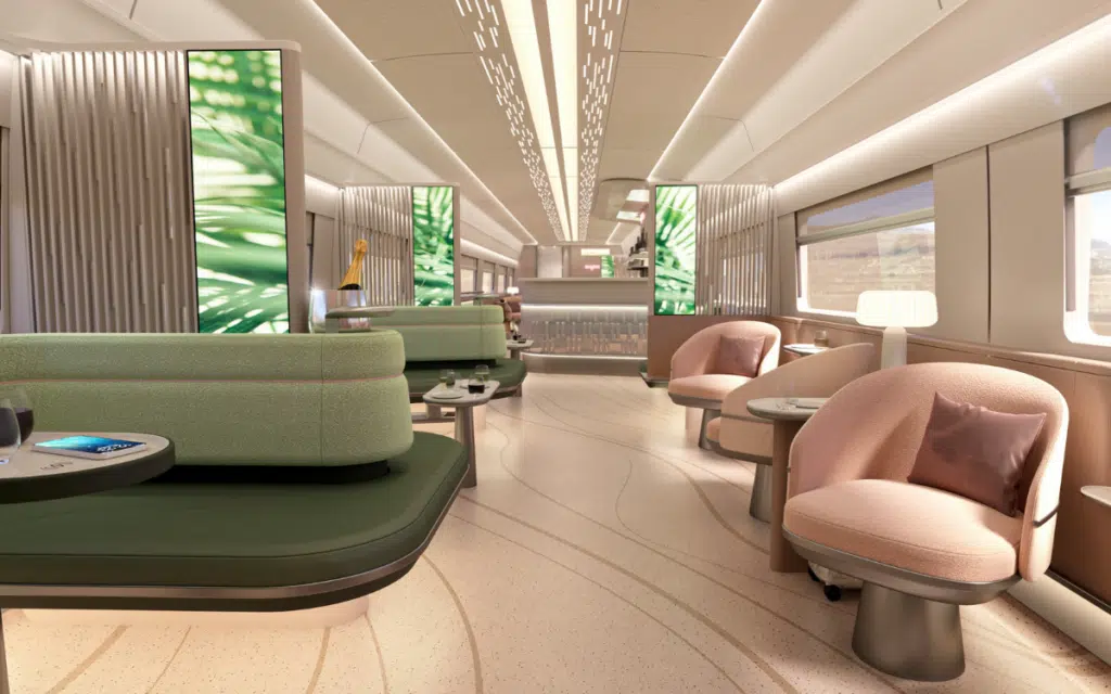 First look inside new state-of-the-art bullet train that will connect Los Angeles and Las Vegas