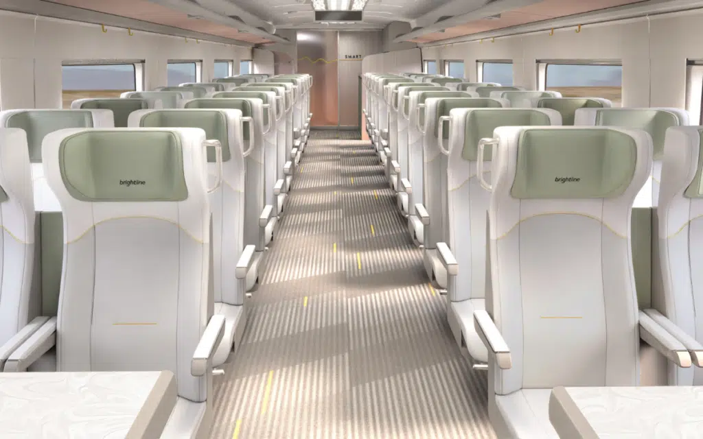 First look inside new state-of-the-art bullet train that will connect Los Angeles and Las Vegas