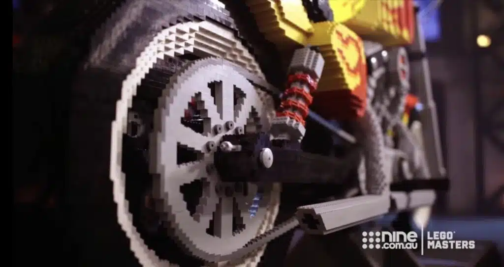 LEGO motorcycle on Lego Masters, close up  - Image courtesy of Lego Masters