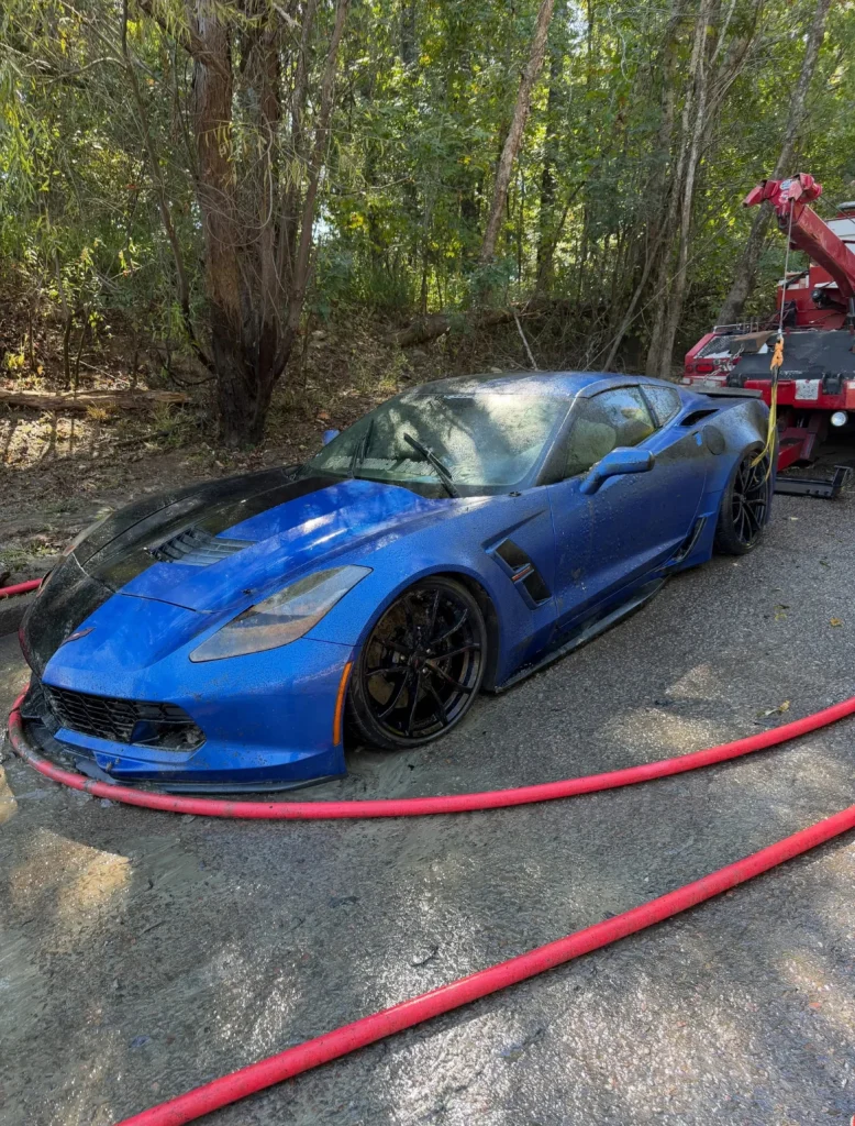 Stolen C7 Corvette Grand Sport discovered submerged in a Georgia river five years after disappearing and its condition has people surprised