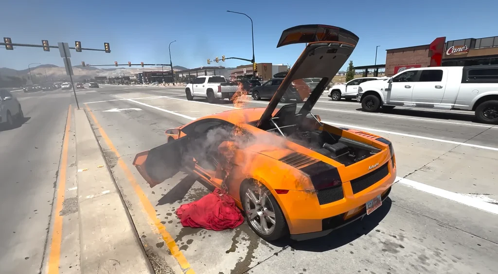 Utah man shares the wild reason his Lamborghini Gallardo caught on fire as he begins rebuild after it was declared a 'total loss'