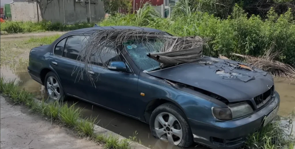 YouTubers transform scrapyard Nissan Maxima into hand-built Lamborghini while spending next to nothing