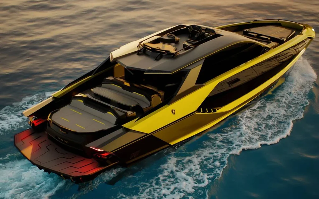 Aptly named 101FT, the first Lamborghini superyacht in the range has just been sold to a mystery millionaire for an undisclosed fortune