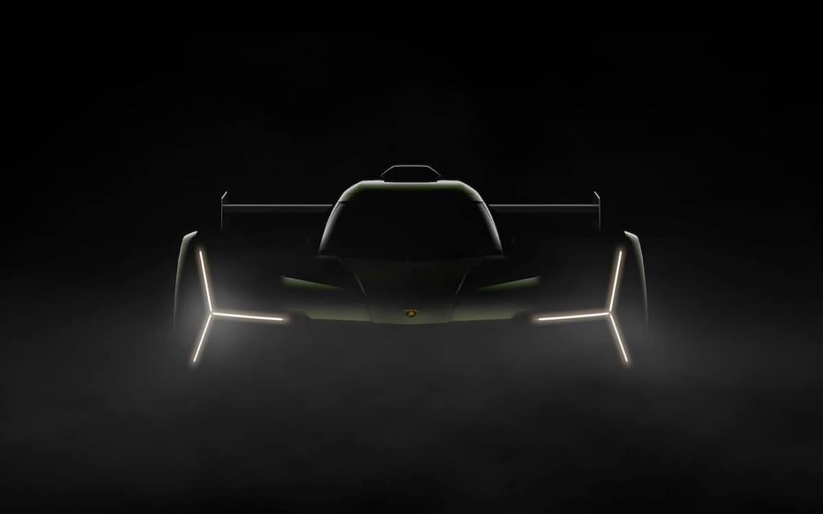 Teaser image of the Lamborghini LMDh endurance racer