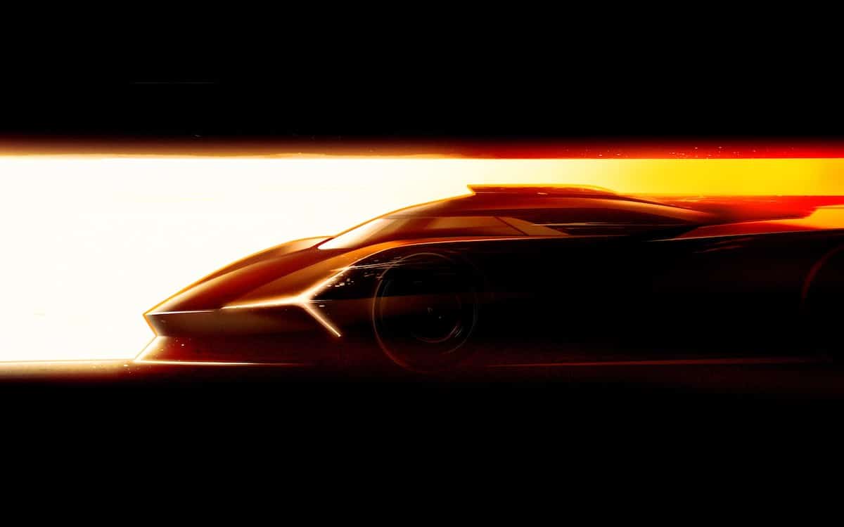 Teaser image of the Lamborghini LMDh endurance racer