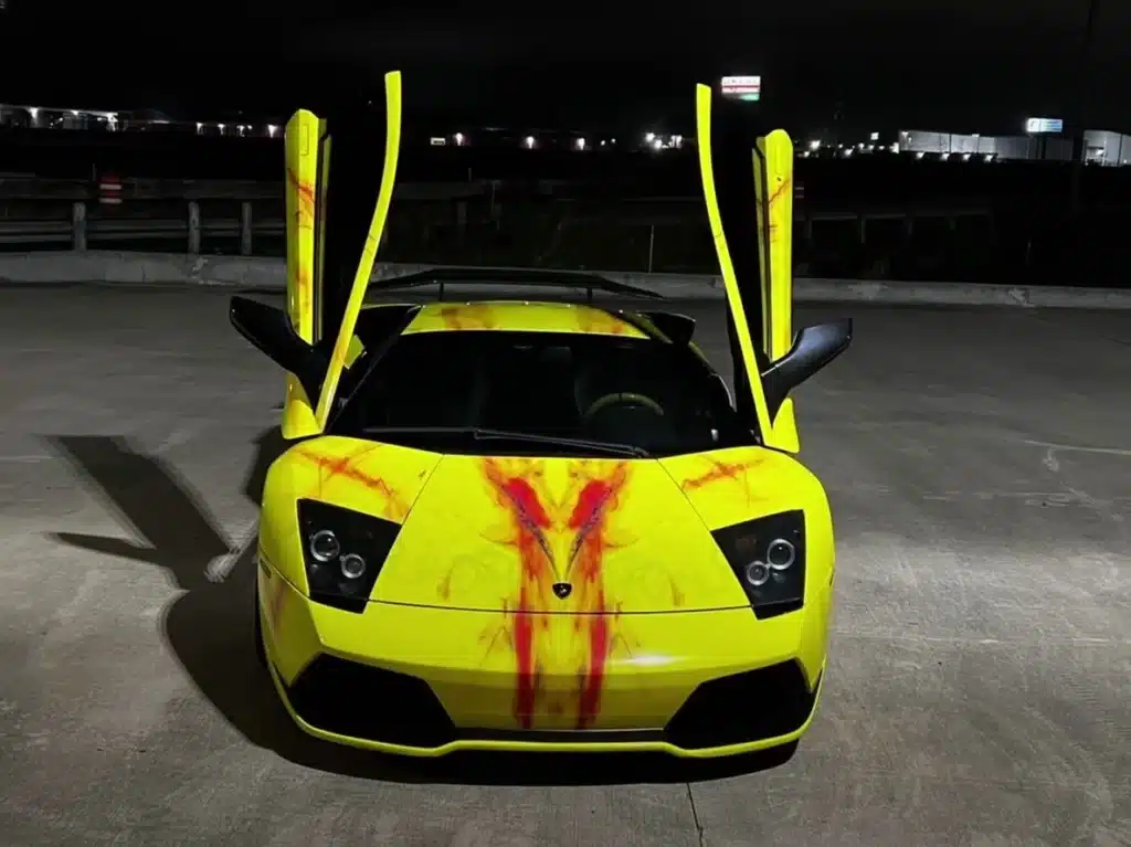 Yellow Lamborghini Murciélago supercar