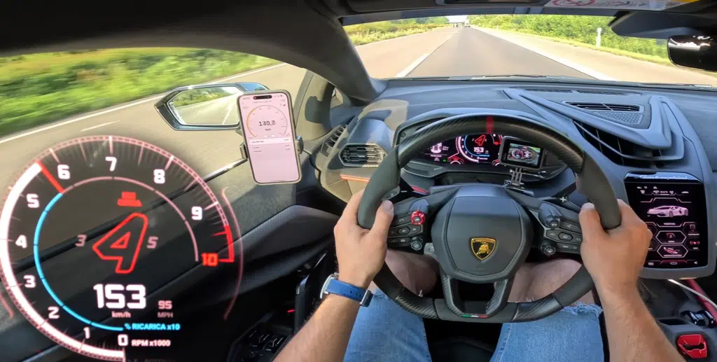 The Lamborghini Revuelto hit 230mph on the Autobahn, confirming its hybrid supercar power, real-world top speed, and record-setting Autobahn speed